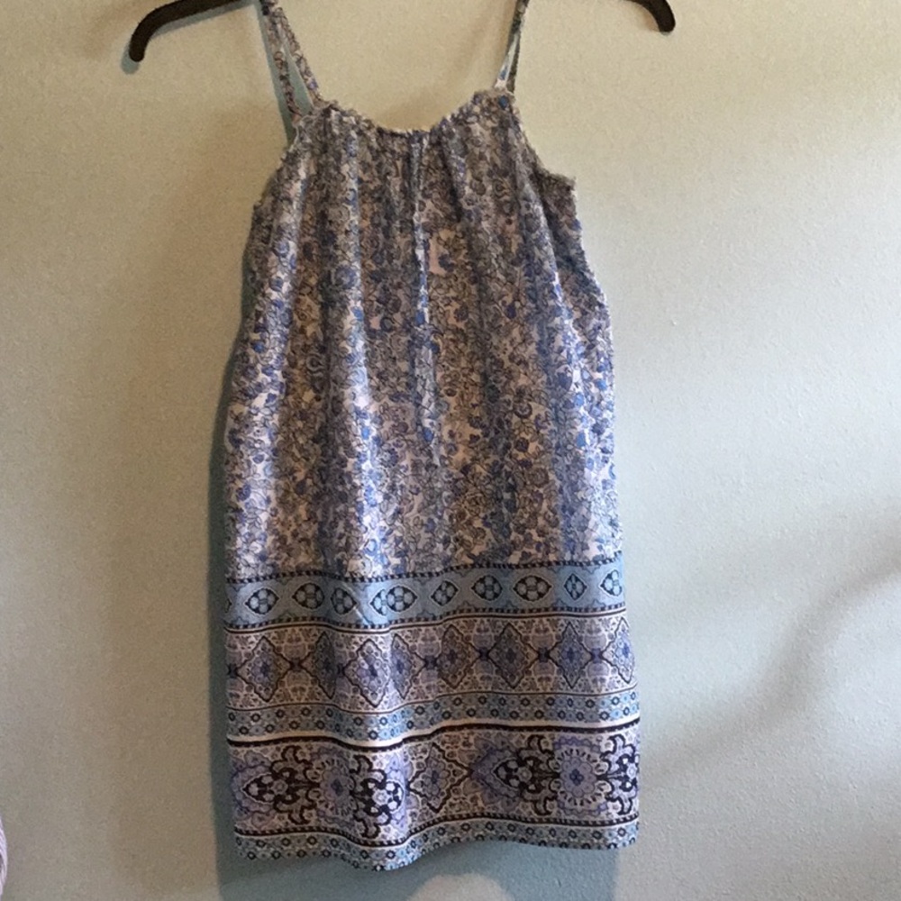 GAP Kids White and Blue Dress